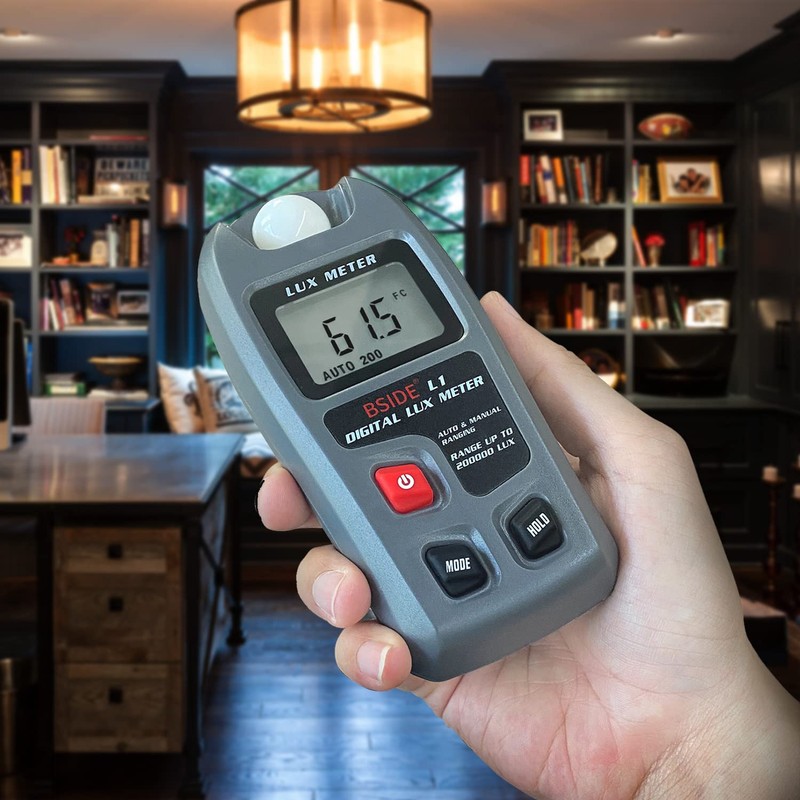 BSIDE L1 Luxmeter Digital Light Meter 0-200,000 Lux, Handheld Illuminance