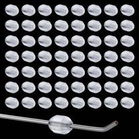 AHANDMAKER 100Pcs Peg Hook Stoppers, Display Rack Stopper, 4mm Hole Inventory Control Clips Product Stoppers Display Hooks for Peg Board Slat Wall Panels, Clear