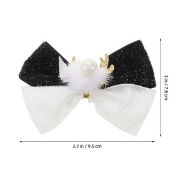 SAFIGLE Xmas Style Cute Hair Bowknot Clip for Women Comfortable Hair Accessory with Charming Bow Design for Holiday Gatherings