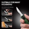 cckk Utility Knife, Aluminium Alloy Pocket Knife with Clip, Black