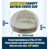 Outdoor Daybed Cover Waterproof, 600D Round Patio Sofa Cover, Heavy