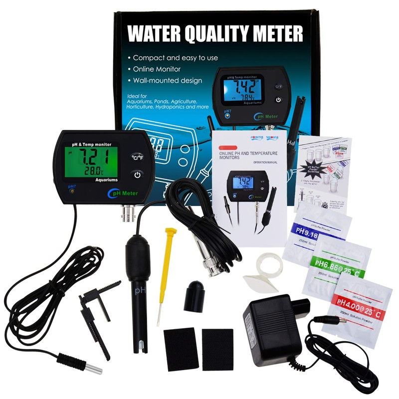 2 in 1 Combo pH & Temperature Meter Water Quality