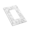 White Grey Marble Single Rocker Wall Plate Decorative Outlet Light