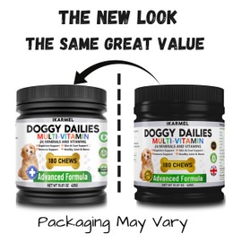 Doggy Dailies | Vitamins Supplements For Dogs | Skin & Coat | Probiotics + Joint Support 24 Vitamins & Minerals puppy to Senior Multivitamin