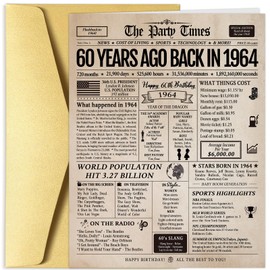 Spercy Funny 60th Birthday Card for Grandma Grandpa, Jumbo Happy 60 Year Old Birthday Card Gifts for Dad Mom, 60th Birthday Gifts for Women Men