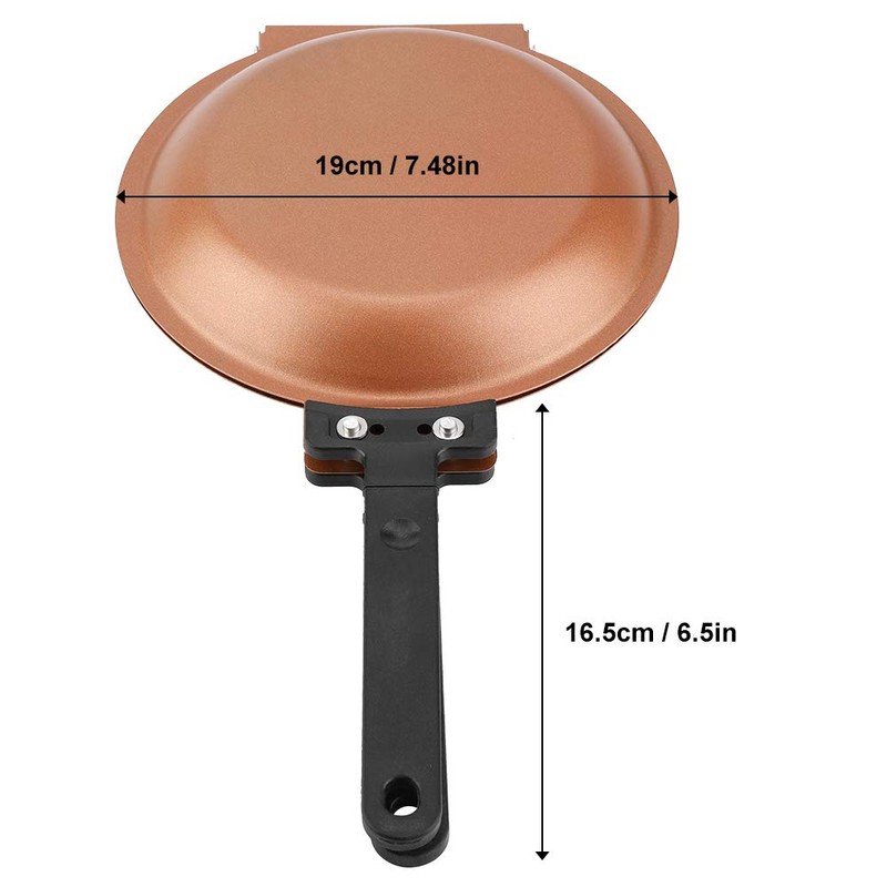 POCREATION Double Side Frying Pan, Nonstick Pancake Maker for Fried