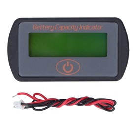 Battery Capacity Indicator Charge Discharge Monitor Meter Percentage Display Board for Car Truck Green Light 12V