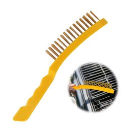 Generic Grill Brush for Grill Cleaning,Stainless Steel Grill Cleaner Tool, Brush for Outdoor Grill, Outdoor BBQ Accessories for Grill Cleaning, Quickly Clean Stubborn Residues on The Grill(Yellow)