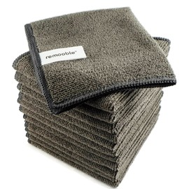 Remooble Microfiber Cleaning Cloth, Streak Free Whiteboard Cleaning Rags, Dry Erase Microfiber Towels, Pack of 12, Size 10 x 10 inch (25 x 25cm)