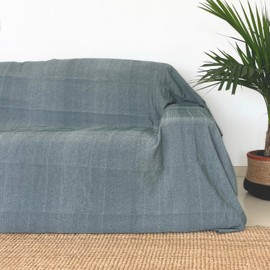 MOMOMUS Thin Bedspread, Bed Throw Versatile or Thin Throw for Bed - Lightweight, Practical, Comfortable - Ideal as a Throw Blanket for Sofa, Armchair and Bed - Green, 170 x 260 cm