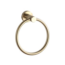 BGL Towel Ring Brushed Gold Stainless Steel 304 Towel Ring Wall Mount Bathroom Towel Holder Round Towel Hanger