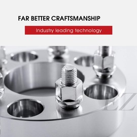 EZAccessory 2 Billet Wheel Adapters 6x5.5 to 6x5.5 (6x139.7 to 6x139.7) Thickness 1 inch 108mm Bore Compatible with Toyota 12x1.5 Studs