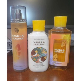 Generic 3 x VANILLA COCONUT Body mist wash lotion bath