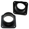 LUORNG 2PCS 3 Inch Black Duct Connector Flange Dryer Vent
