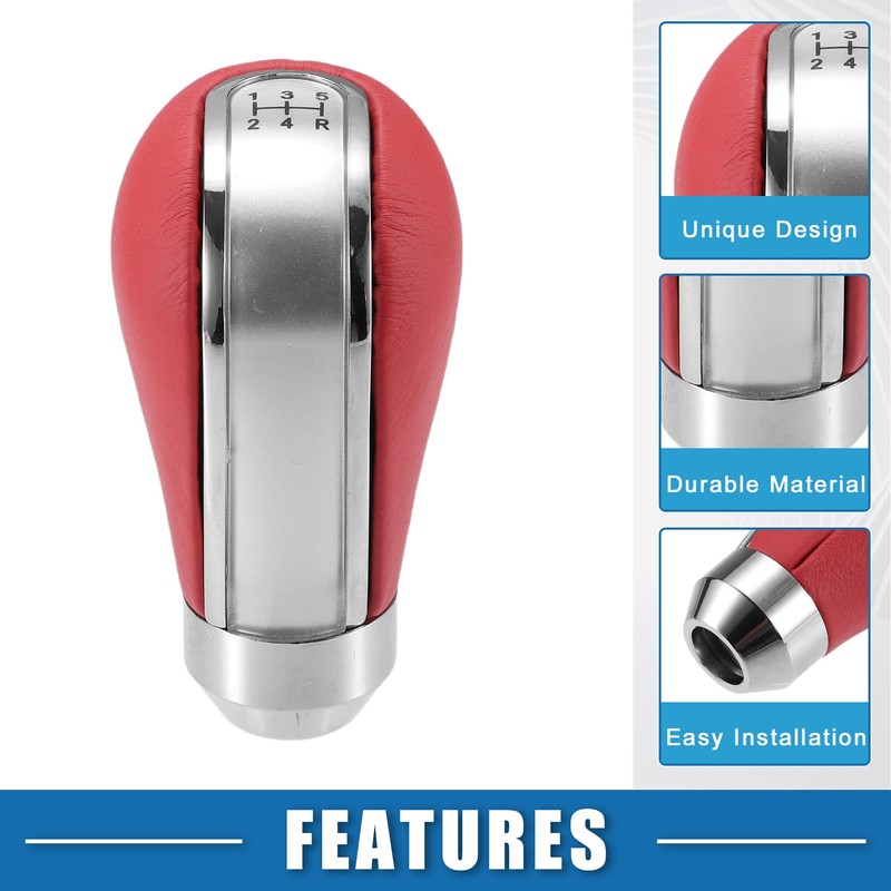 A ABSOPRO Car 5 Speed Gear Shift Knob Universal 3.54"