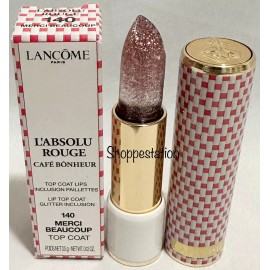 Lancome L' Absolu Rouge Cafe Bonheur Top Coat Shade 140 MERCI BEAUCOUP 3.5g