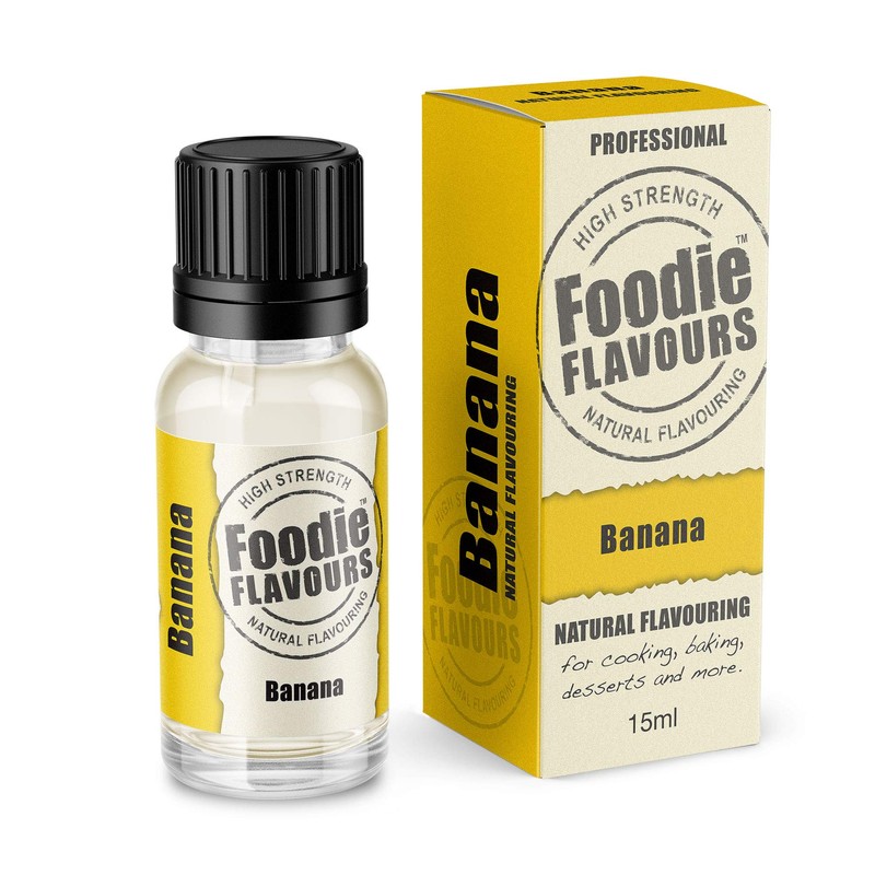 Foodie Flavours Natural Banana Flavouring, High Strength - 15ml