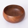 GoCraft Wooden Bowl with Matte Finish – Handcrafted Mango Wood