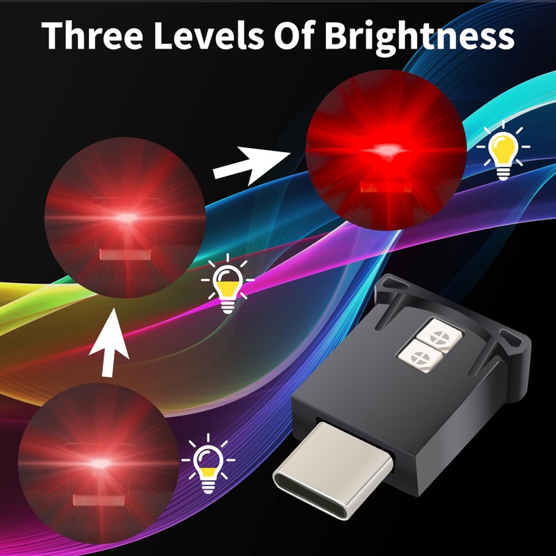 Mini USB LED Car Light, DC 5V Intelligent Interior Car