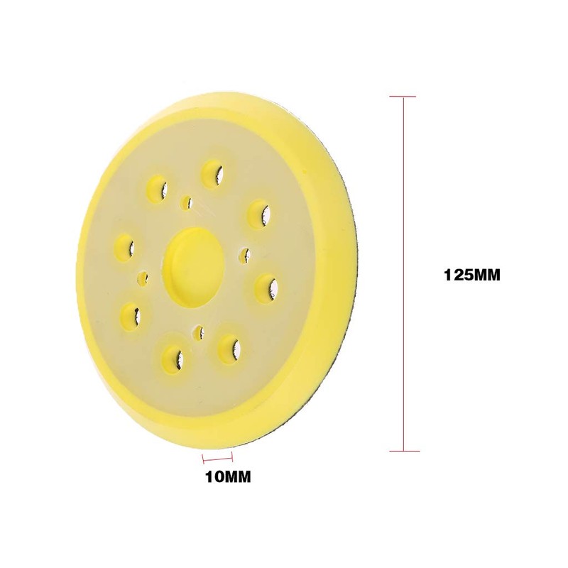 BIlinli 5 Inches 125 MM 8-Hole Back-up Sanding Pad 4