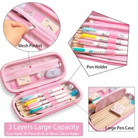 BAUBLE CROWN Pencil Case for Girls 3D EVA Cat Cartoon Storage Pouch Pen Holder for School Kids Large-Capacity Storage Box Children's Student Gift Stationery Box