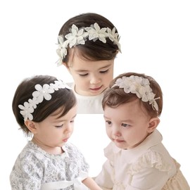 DFsucces Hair Band, Baby Hair Accessories, Baby Shower, Birthday, Anniversary Photo, Celebration, Wedding, Set of 3 (Style 1)