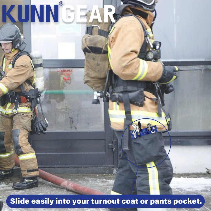 KUNN Firefighter 4-Pocket Tool Pouch Inside Turnout Coat Bunker Pocket