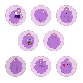 Lumpy Space Princess Set of 8 - 1 Inch Pinback Buttons