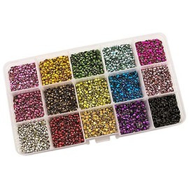 Summer-Ray SS10 2.8mm Assorted Colour Hot Fix Rhinestuds In Storage Box