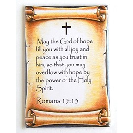 Romans 15:13 Bible Verse Fridge Magnet (2.5 x 3.5 inches)