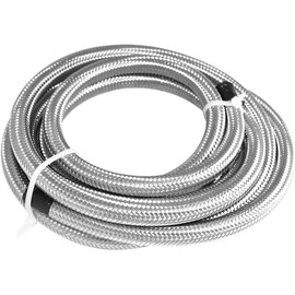 20FT Fuel Line 6AN 3/8" Universal Premium Braided Fuel Hose CPE Oil Gas Stainless Steel Nylon Filler Feed Hose W/ 10PCS AN6 Hose End Fitting Adapter Kit