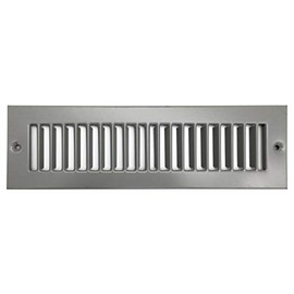 2" X 10" Toe Space Grille - HVAC Vent Cover [Outer Dimensions: 3.5 X 11.5] - Grey