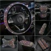 Crystal Steering Wheel Cover Auto Shift Gear Cover Practical Durable