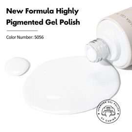 VENALISA White Gel Nail Polish, 1 Pcs White Gel Polish Color High Gloss Soak Off U V Nail Manicure Salon and DIY at Home Gifts for Women