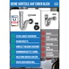 FEINER® Premium Universal Siphon for Sink Brass, Drain Pipe, Immersion