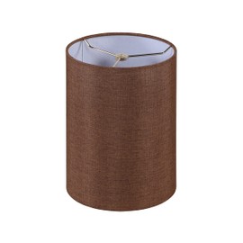 Aspen Creative 31310A Contemporary Drum (Cylinder) Shaped Spider Construction Lamp Shade in Dark Brown, 8" wide (8" x 8" x 11")