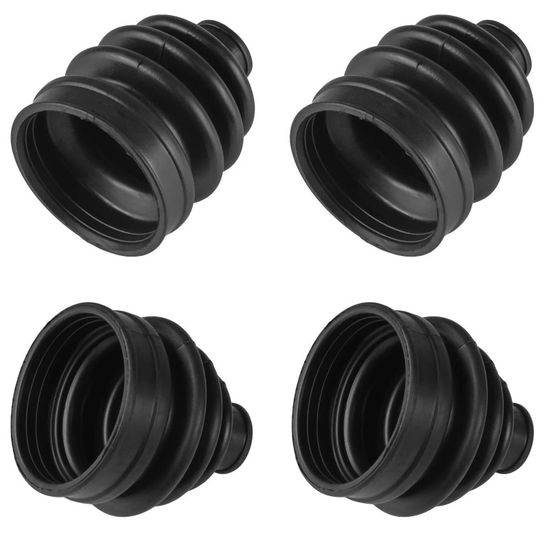 Caltric 2 Front Axle Inner Outer CV Boot Kit for