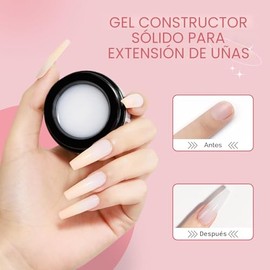 Gel de arte de uñas 3D transparente y blanco, gel sólido constructor para uñas, antiadherente, para escultura de manos, geles duros con doble forma pa