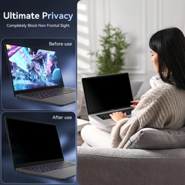 Laptop Privacy Screen 17 Inch Compatible With Lenovo Hp Dell Acer Asus Thinkpad Envy Xps, 16:10 Aspect Removable Anti Glare Blue Light Filter Protector, 17in Computer Monitor Privacy Shield
