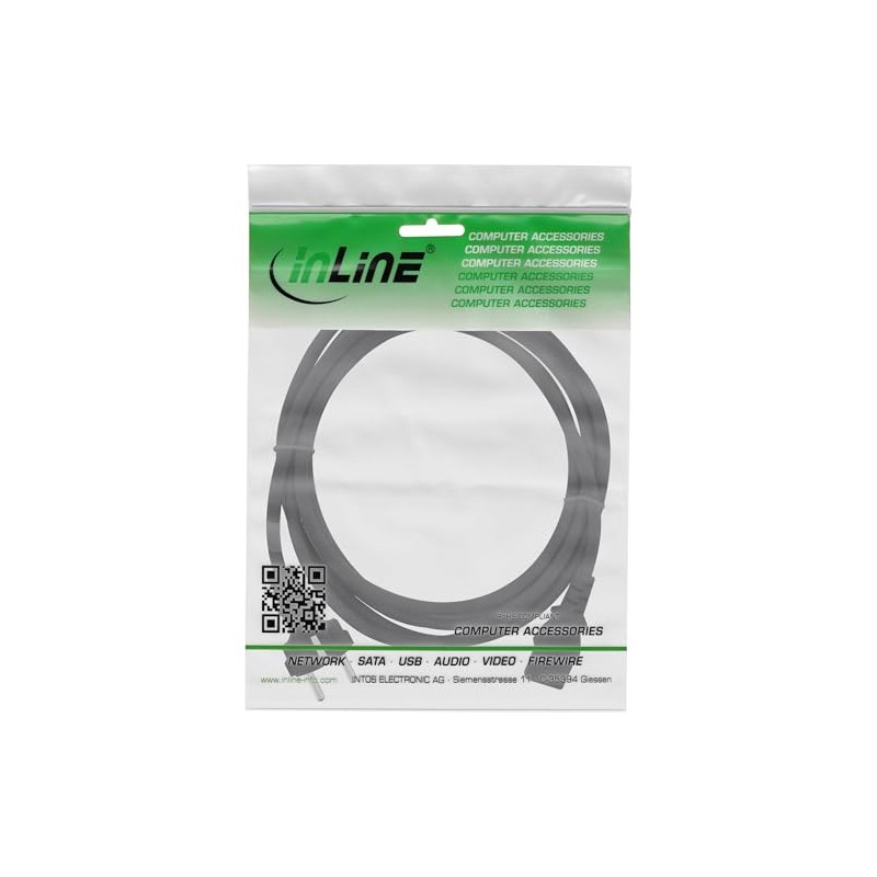 InLine 16651N Power Cable, Earthing Contact Straight to IEC Plug