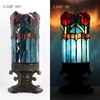 LXHCYOU Small Tiffany Lamp Mini Stained Glass Table Lamp Candle