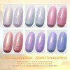 RARJSM Pearl Gel Nail Polish Set Iridescent Shell Glitter Gel