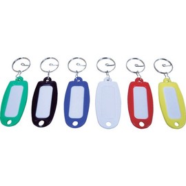 TRUSCO (torasuko) Name Tag Key Holder Yellow 50 Pack tnh50y