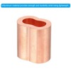 PATIKIL 5/16"/ 8mm Wire Rope Loop Sleeve, 2 Pack Copper
