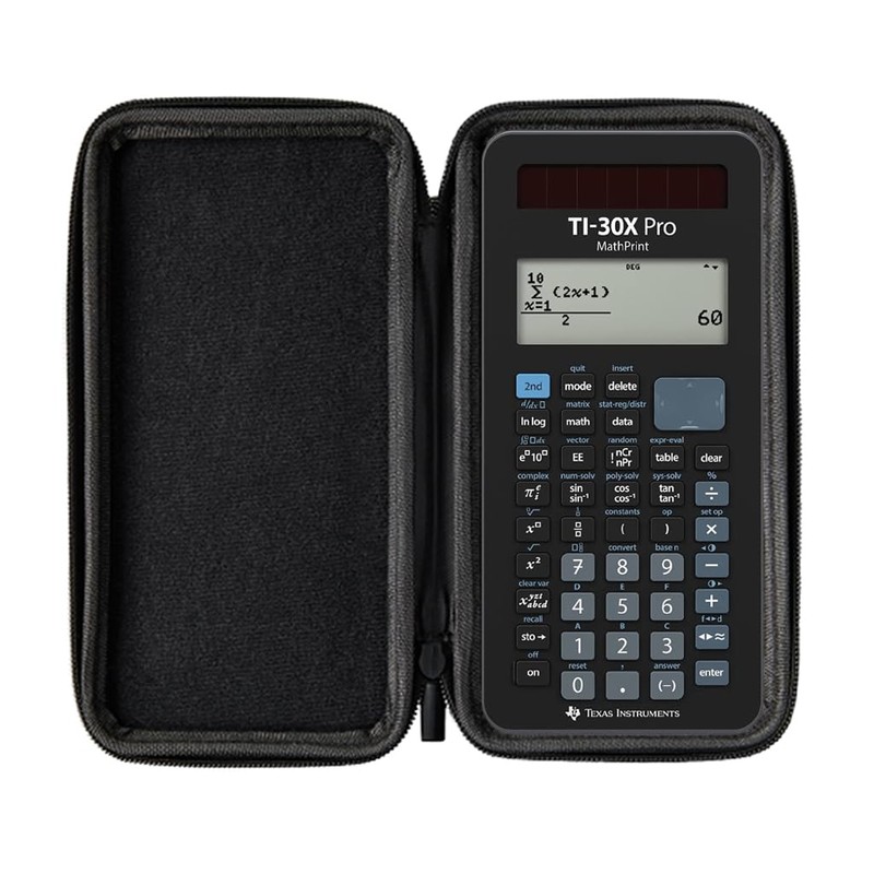 CALCUSO Standard Package Dark Grey with Calculator TI-30X Pro Mathprint