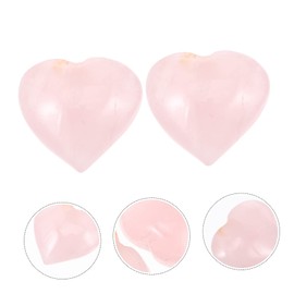 LALAFINA Heart Shape Stone Necklace Set of Healing Love Shape Crystal for Diy Decorations