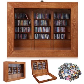 WIYETY Anxiety Bookshelf for Anxiety Bookshelf Miniature Bookcase Furniture with 200 Small Book Ornaments as Stress Relieving Gift, Decoration for Home, Living Room, Brown