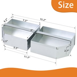 JIANBENKJ Ash Pan for Pelpro PP130,PP130-B,PP150 Pellet Stove,Ash Pan Box for Pleasant Hearth PH50CABPS,PH50CABPS-B Pellet Stoves,Quadra-Fire Outfitter-II,2PCS of 1 Set