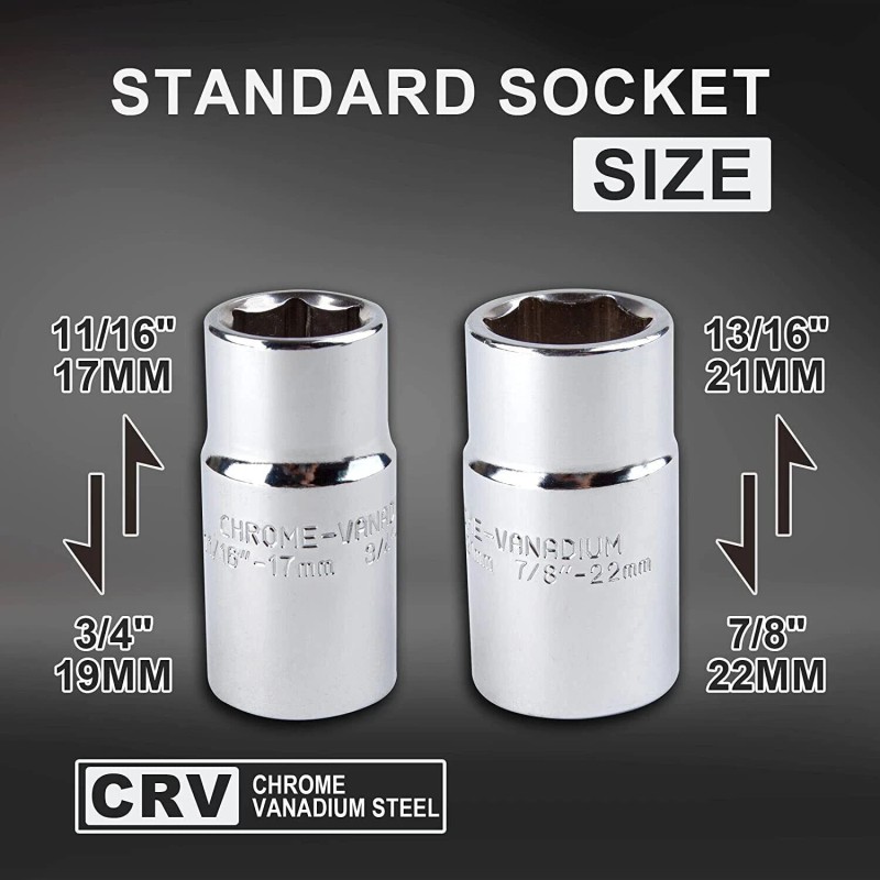 Cartman Telescoping Lug Wrench CR-V Sockets 17/19, 21/22mm