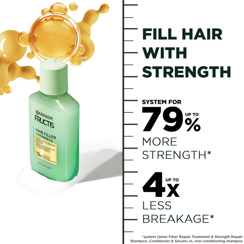 Garnier Fructis Hair Filler Strength Repair Serum Treatment with Vitamin
